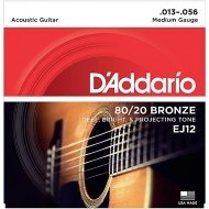 Струны для акустической гитары D'ADDARIO EJ12