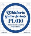 D'ADDARIO PL010 PLAIN STEEL 010