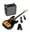 SQUIER by FENDER PJ BASS PACK BROWN SUNBURST