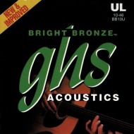 Струны для акустической гитары GHS STRINGS BB10U BRIGHT BRONZE