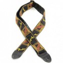 FENDER 2' MONOGRAMMED BLACK/YELLOW/BROWN STRAP