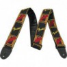 FENDER 2' MONOGRAMMED BLACK/YELLOW/RED STRAP